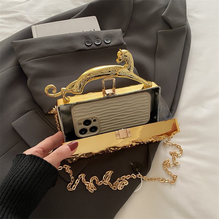 Women's Acrylic Fashion Ice Crack Personality Tide Dinner Bag