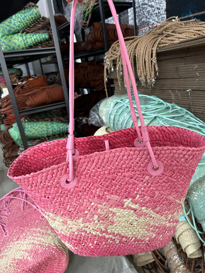 Women's Retro Portable Vacation Beach Woven Women's Shoulder Bag