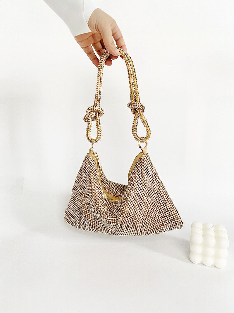 Women's Trendy Size Net Drill Underarm One Dinner Bag
