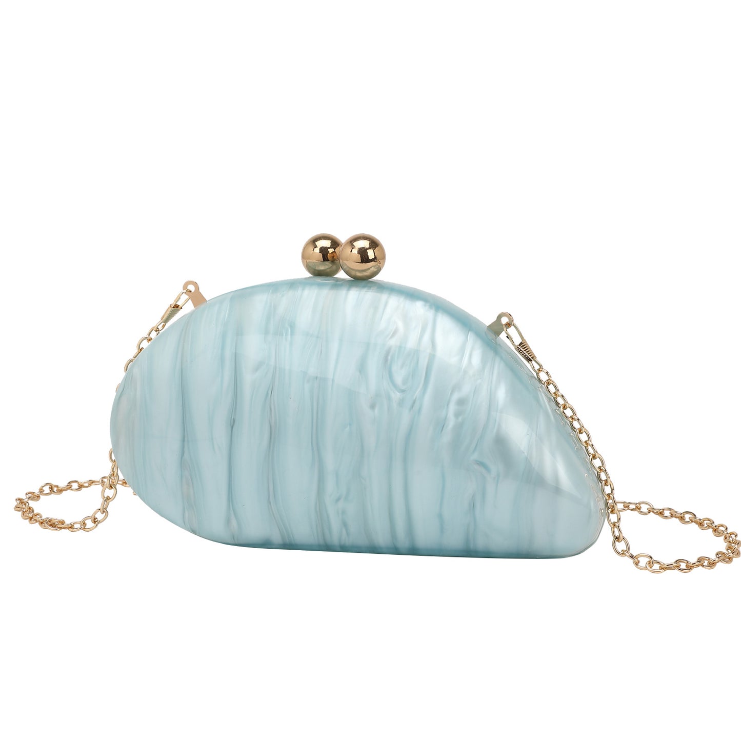 Women's Oval Acrylic One Wedding Banquet Clutch Dinner Bag