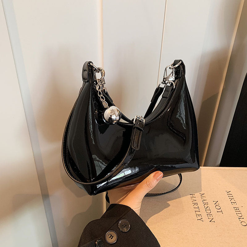 Lux Underarm Horn Female Fashion Patent Bags