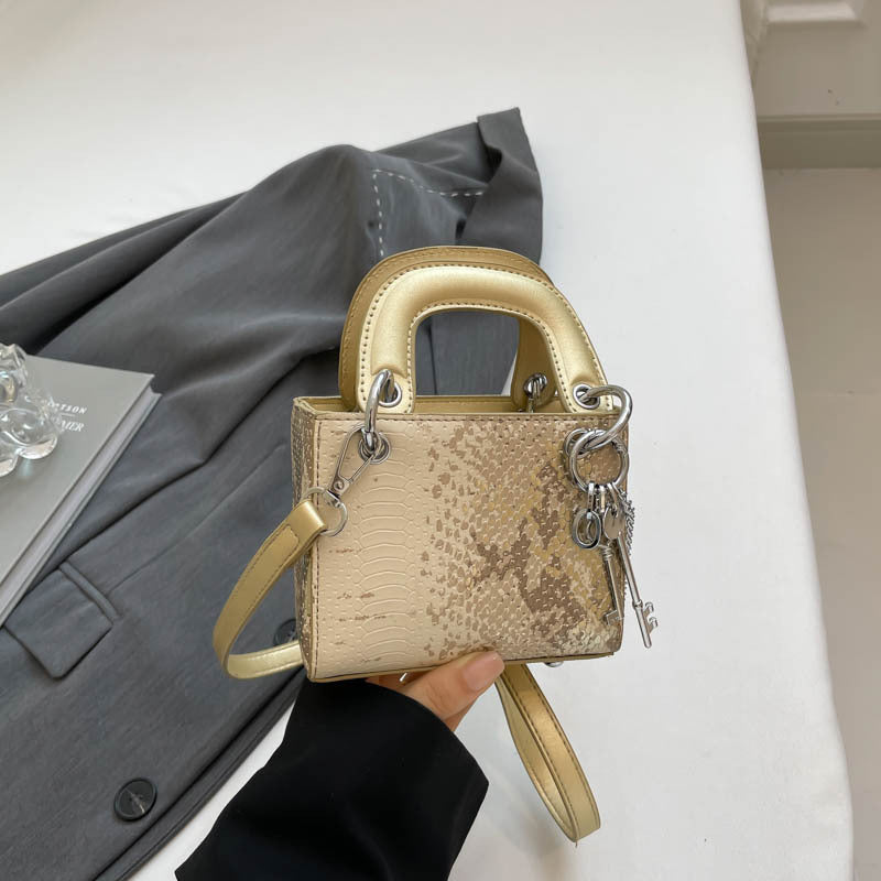 Women's Snakeskin Pattern Light Luxury Diana Mini Bags