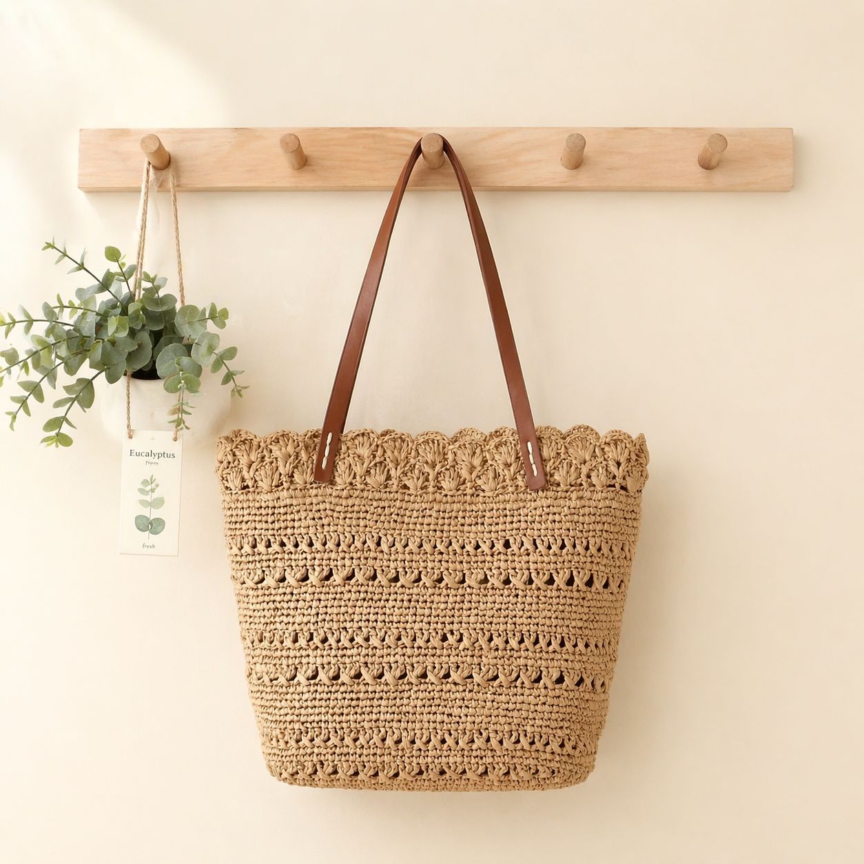 Women's Lace Straw Hand-woven Large Capacity Totes Vacation Bags