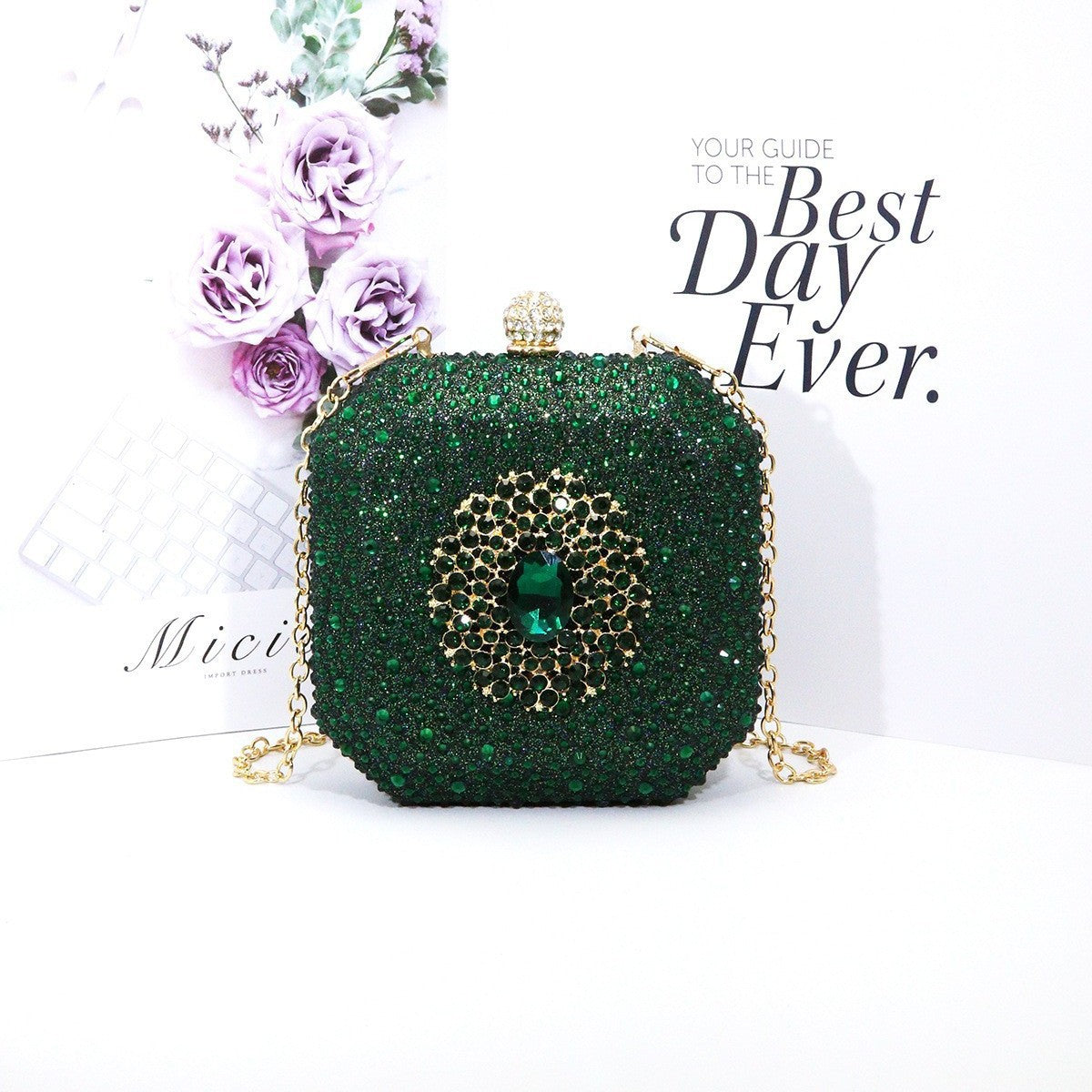 Women's Shiny Rhinestone Premium Mini The Party Fashion Dinner Bag