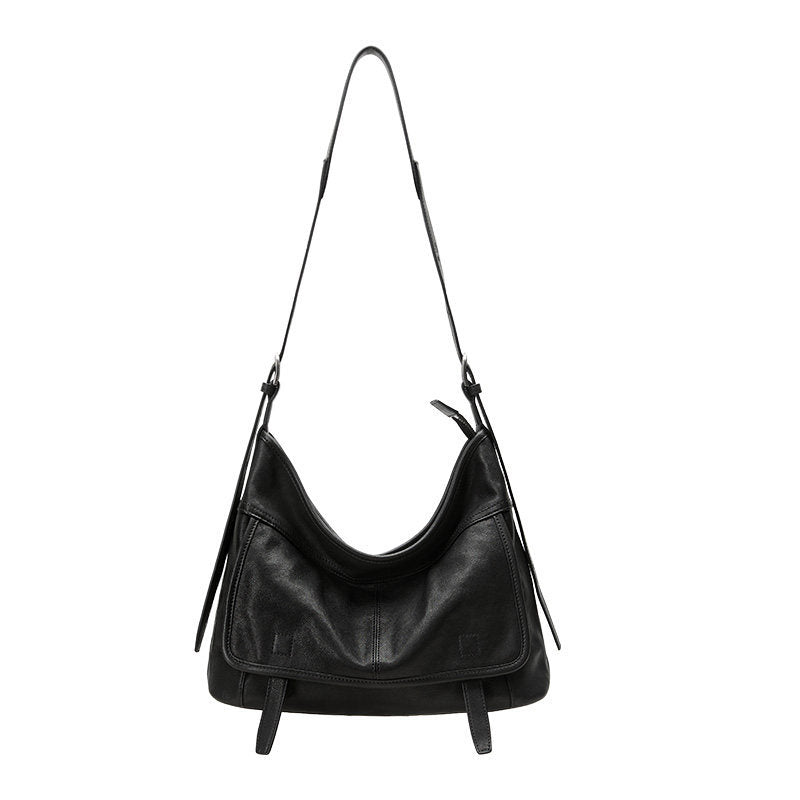 Women's & Men's Vegetable Tanned Sheepskin Large Capacity Commuter Women's Shoulder Bag