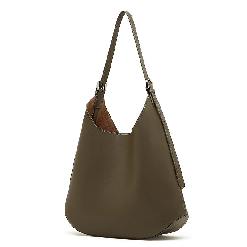 Women's Winter Genuine Leather Large Capacity Loose Fashion Tote Bag