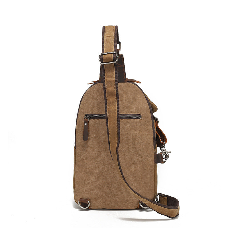 Men's Oil Wax Canvas First Layer Cowhide Bags