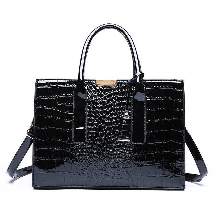 Women's Fashion Trend Large Capacity Textured Crocodile Pattern Bags