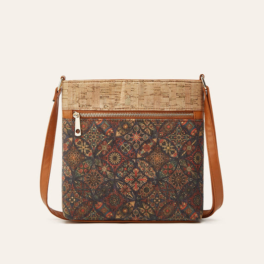 Fashion National Style Cork Break Vintage Tree Women's Messenger Bag
