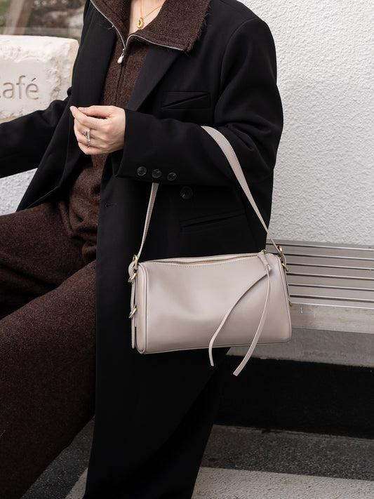 Women's Commuter Retro Textured Young Elegant Layer Vegetable Women's Messenger Bag