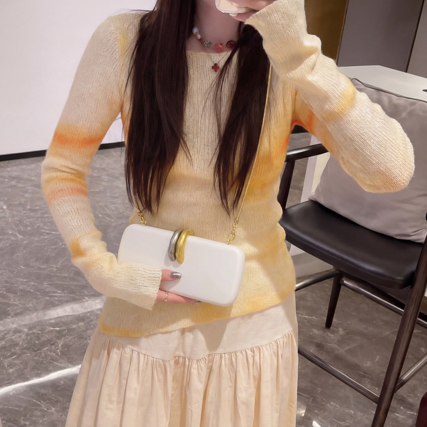 Women's Design Lengthened Box-shaped Fashionable High Sense Handbags