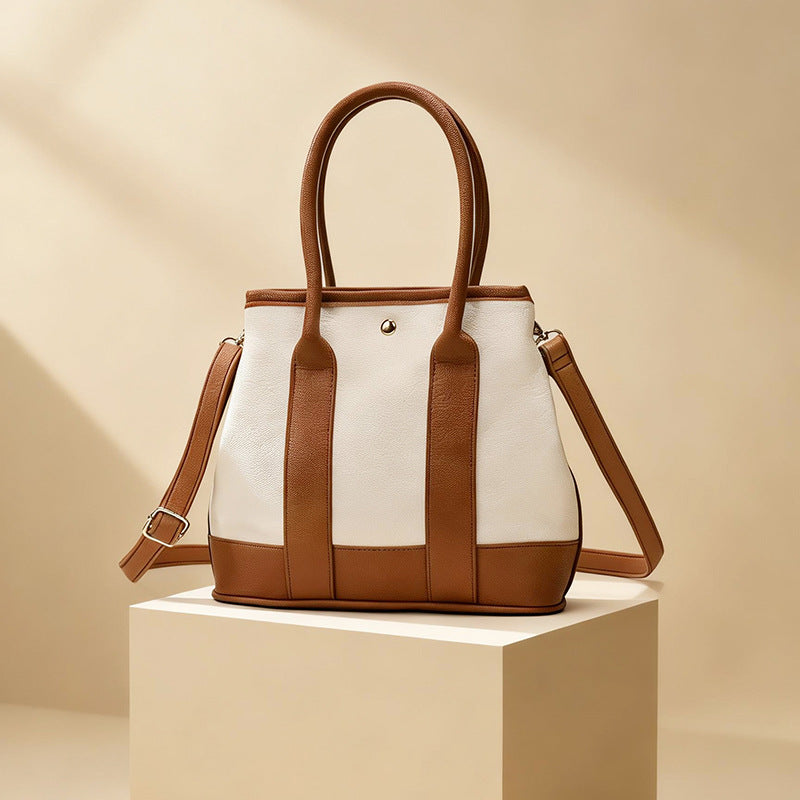 Women's Versatile Canvas Portable Stitching Fashion Bags