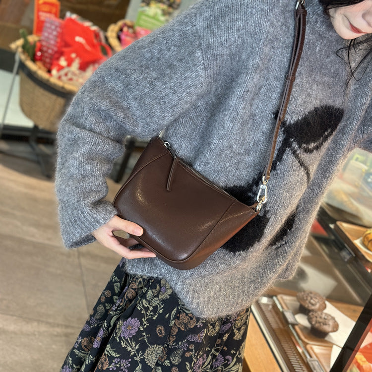 Women's Genuine Leather Fashion Advanced Texture Commuter Women's Messenger Bag