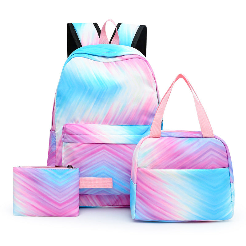Set Combination Large Capacity Simple Lunch Pencil College Student Schoolbag