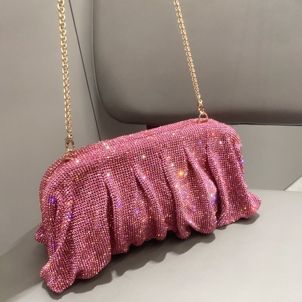 Women's Shiny Rhinestone Clip Diamond Lady's Women's Clutch