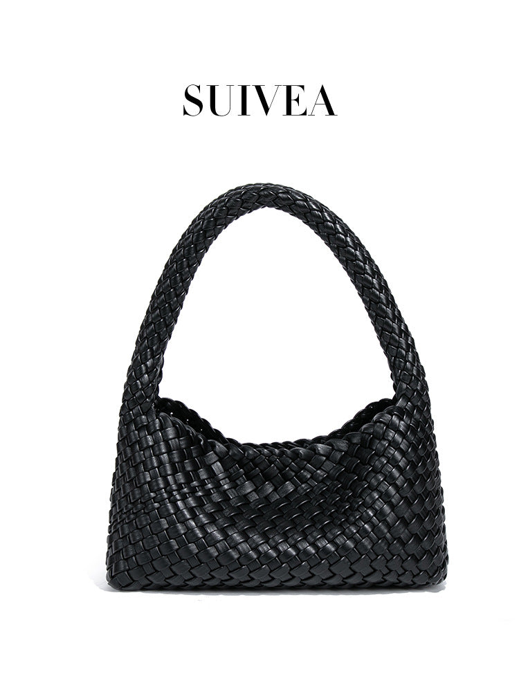 Women's Retro Composite Woven Hand Dumpling Versatile Lunch Bags