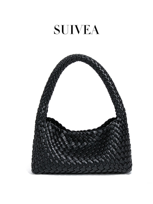 Women's Retro Composite Woven Hand Dumpling Versatile Lunch Bags