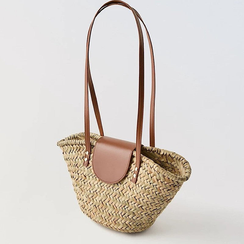 Water Straw Handmade Natural Woven Oblique Women's Shoulder Bag