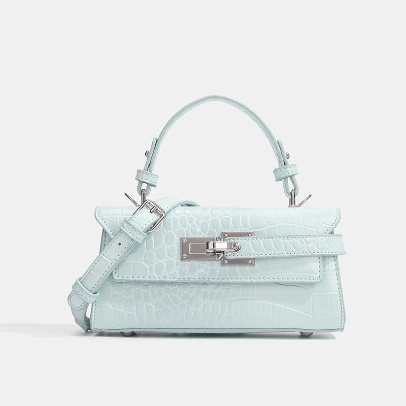 Women's Design Crocodile Pattern Kelly High-grade Small Square Bag