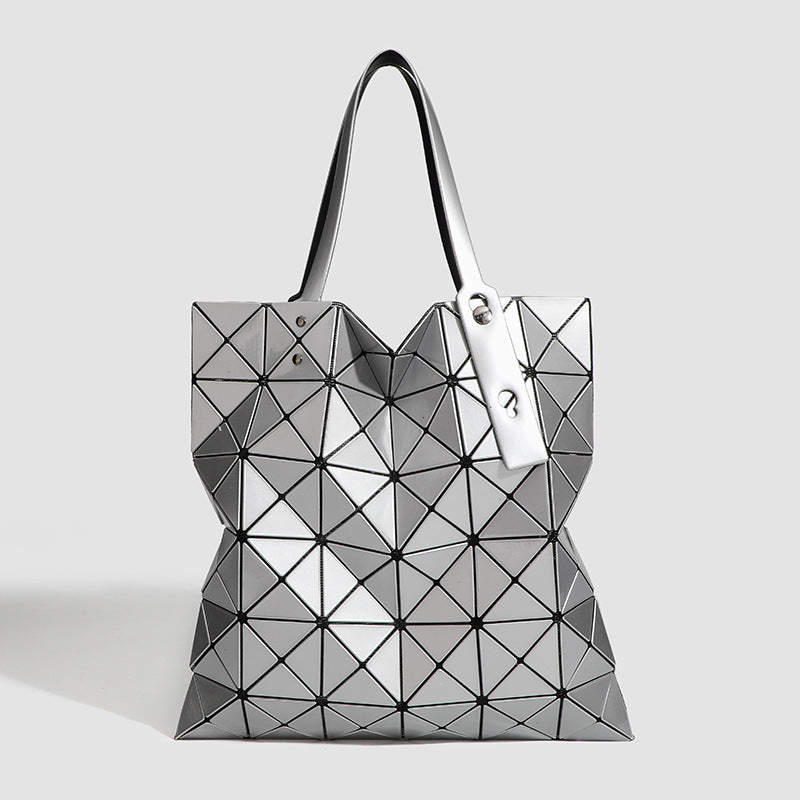 Geometric Rhombus Magic Color Large Capacity Everyday Joker Lightweight Single Women's Shoulder Bag