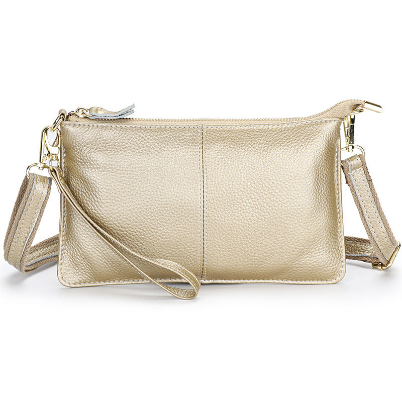 Women's Leather First Layer Cowhide With Wrist Women's Messenger Bag