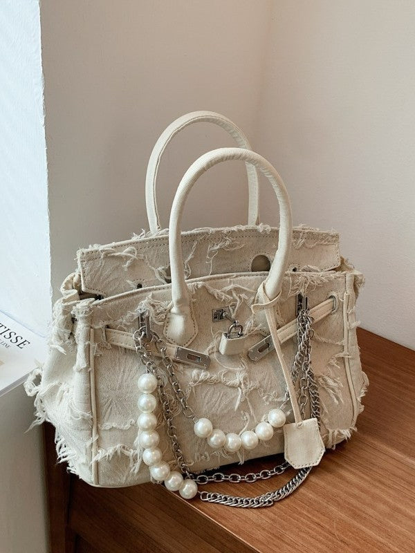 Women's Kelly Exquisite Pearl Chain Commuting Women's Handbag