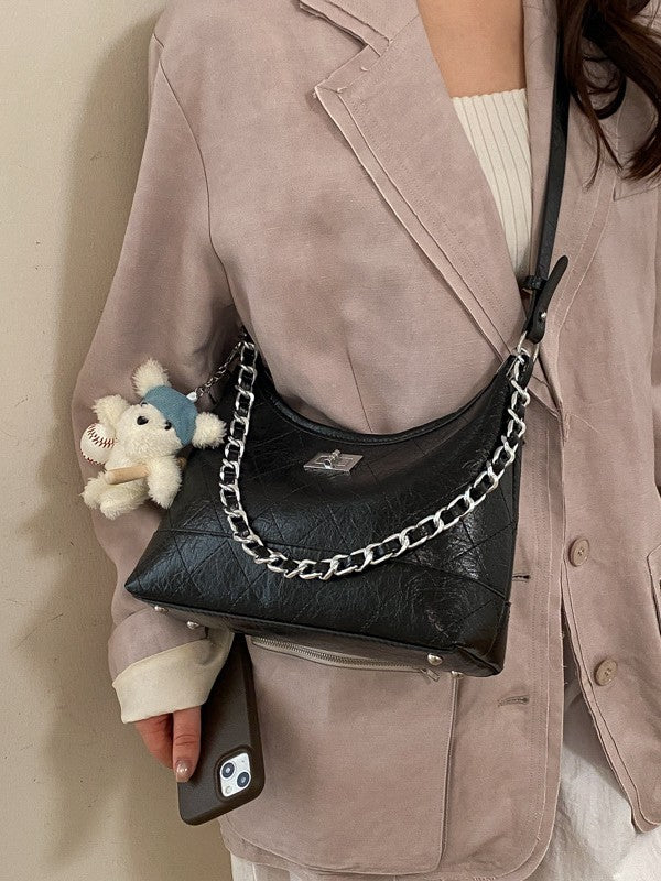 Women's Springtide Fashion Rhombus Chain Simple Underarm Women's Shoulder Bag
