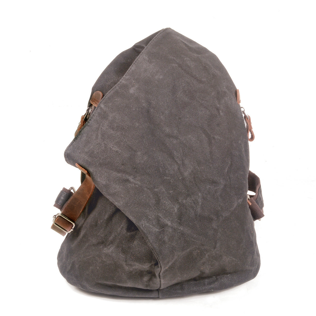 Men's Tooling Retro Military Style Waterproof Rucksack Cotton Canvas Large Leisure Backpack