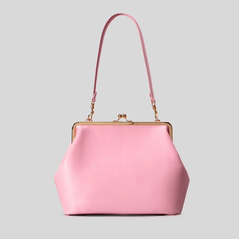 Women's Fashion Large Kiss Clip Pink Clutch Catwalk Women's Messenger Bag