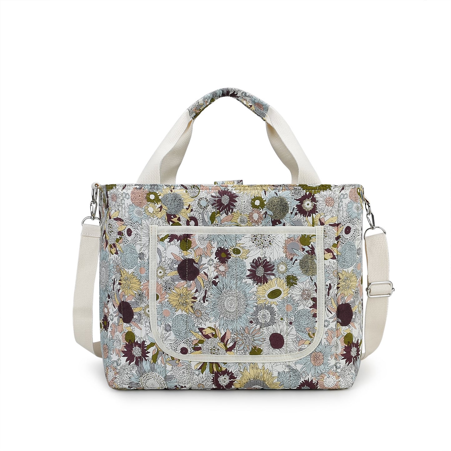 Floral Print Mom Outing Large Capacity Mummy Bag