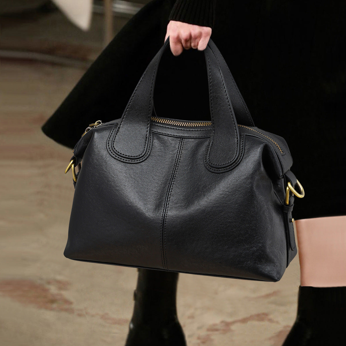 Slouchy Women's Classic Large Capacity Boston Bags