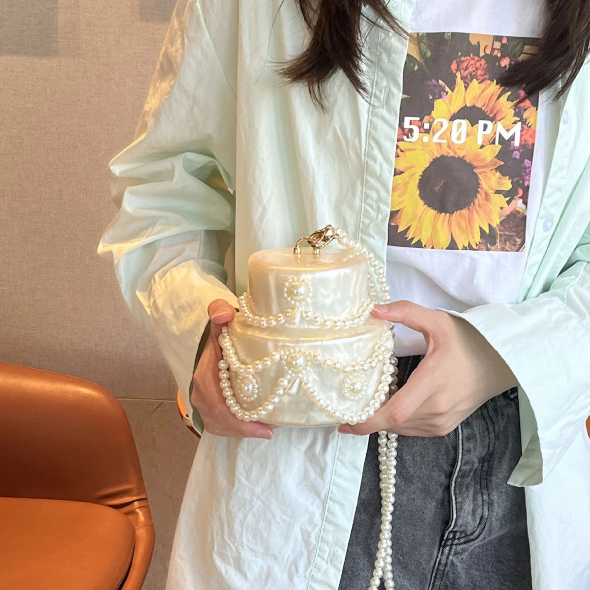 Water Drop Heart Shape Flowing Color Bags
