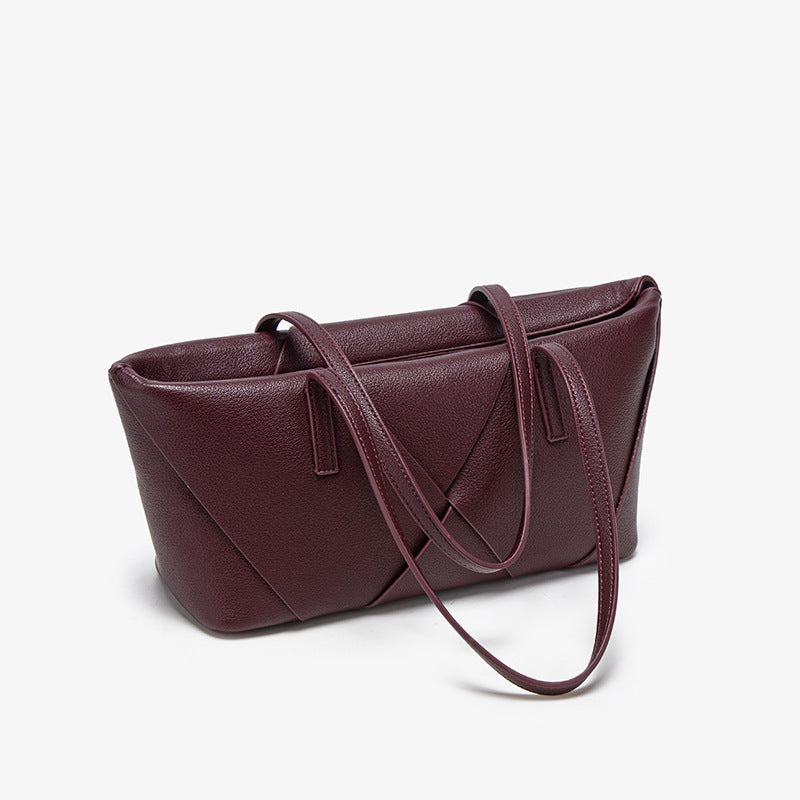 Women's Z Stylish Niche Splicing Portable Underarm Large Capacity Women's Handbag
