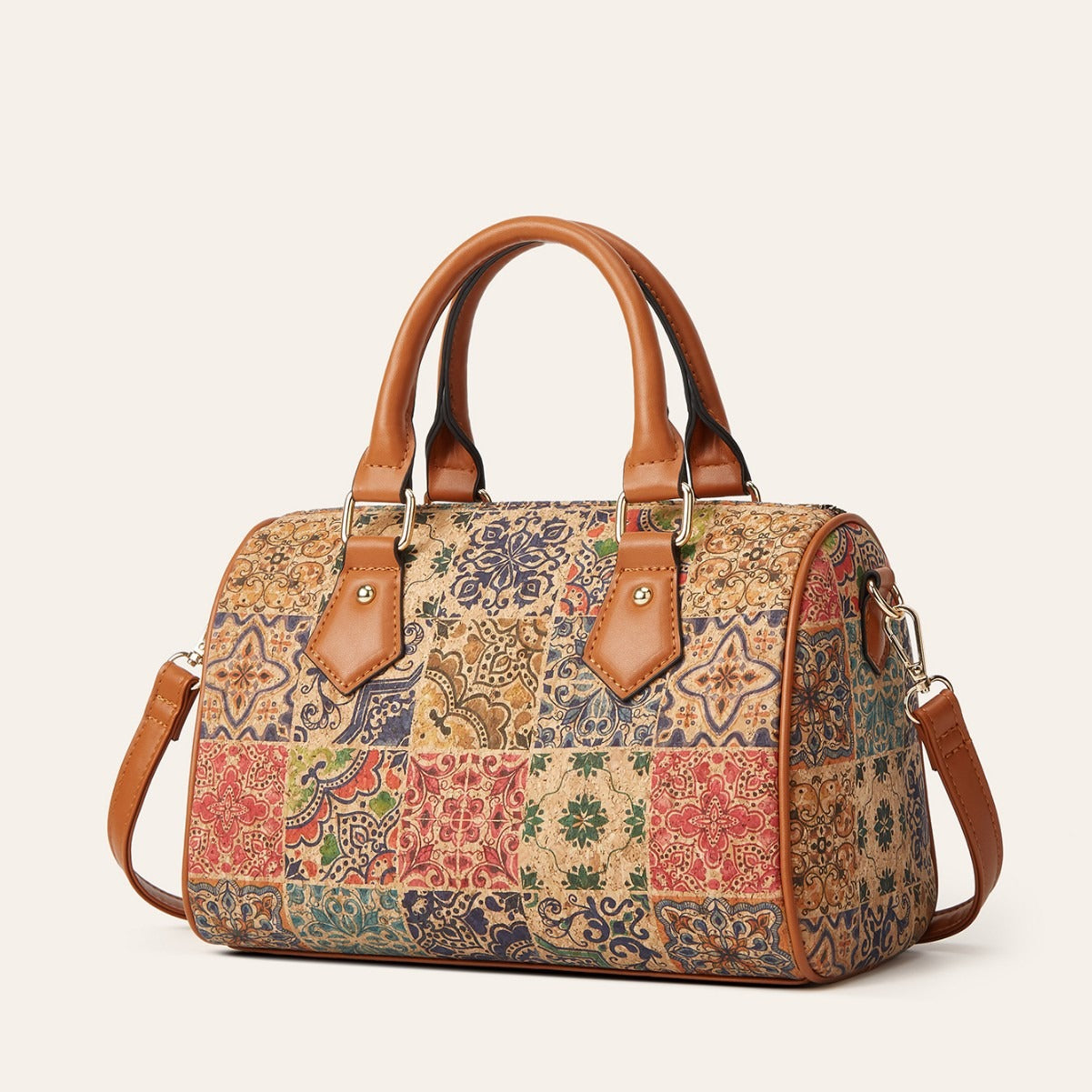 Women's Vintage Soft Wood Grain Printing Ethnic Bags
