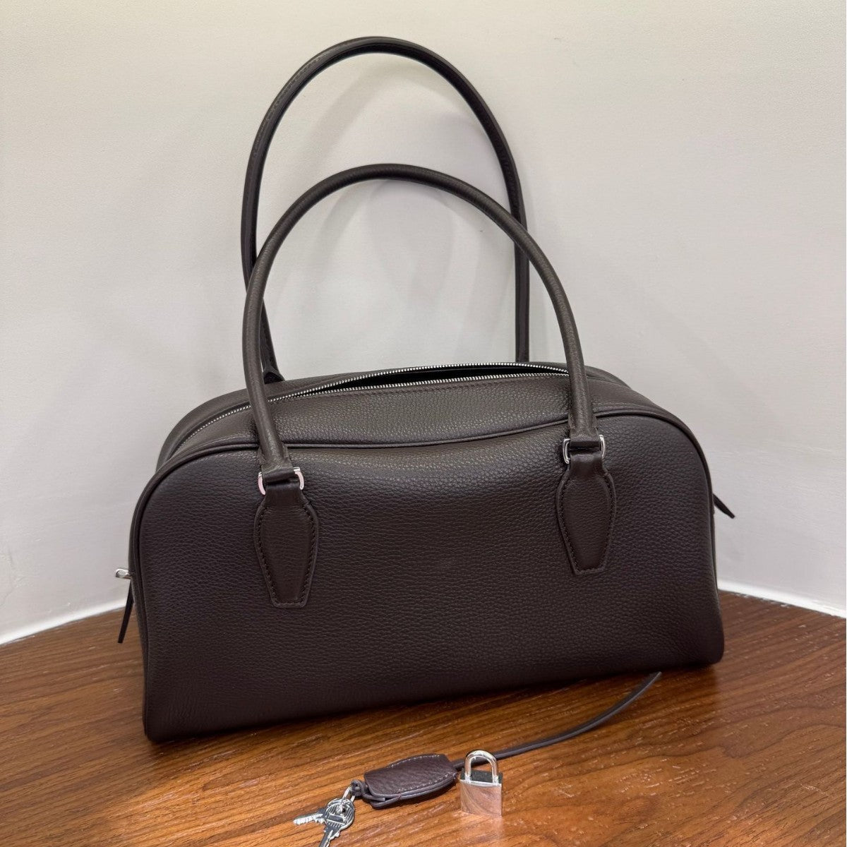 Women's Bowling Minimalist High Sense Top Layer Cowhide Fashion Women's Shoulder Bag