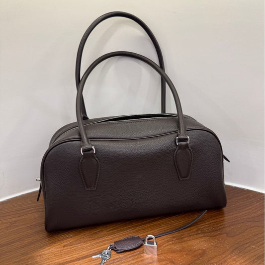 Women's Bowling Minimalist High Sense Top Layer Cowhide Fashion Women's Shoulder Bag