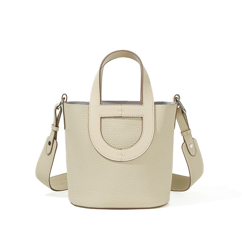 Women's Layer Cowhide Genuine Leather Versatile Niche High Women's Handbag