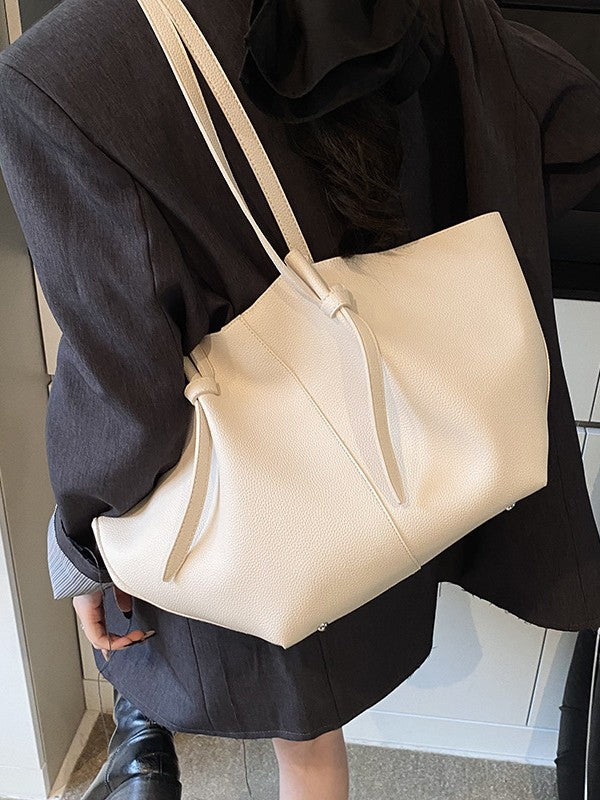 Soft Cowhide Portable Wings Style Large Women's Shoulder Bag
