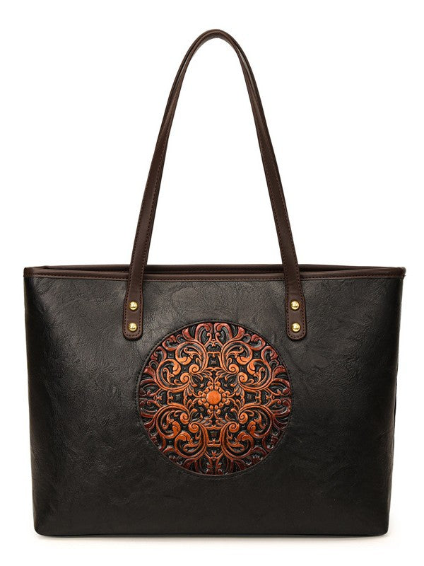 Women's Trendy Retro Fashion Ethnic Style Hand Painted Large Women's Messenger Bag