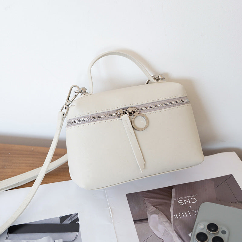 Vegetable Tanning Leather Box Female Niche Women's Messenger Bag