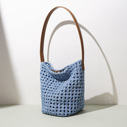 Handmade Woven Large Capacity Hollow Urban Simple Easy Women's Shoulder Bag
