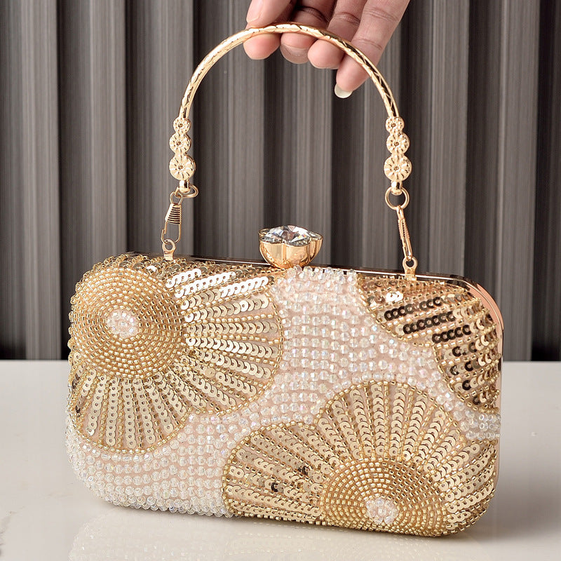 Pearl Handmade Beaded Bubble Beads Diamond Banquet Dress Garment Lady Bags