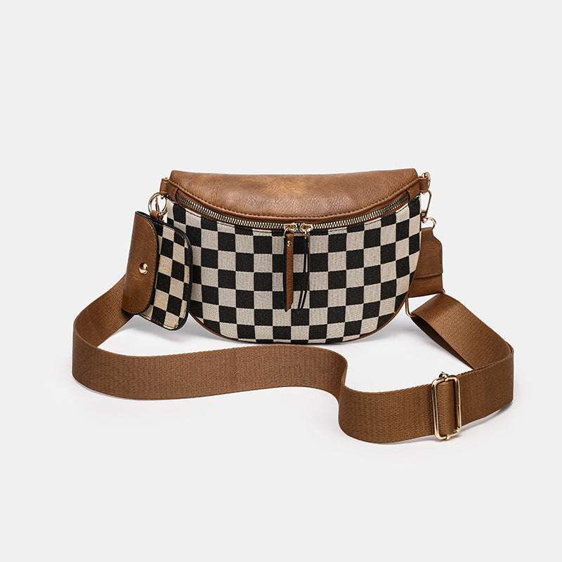 Popular Women's Chessboard Plaid Trendy Versatile Bags