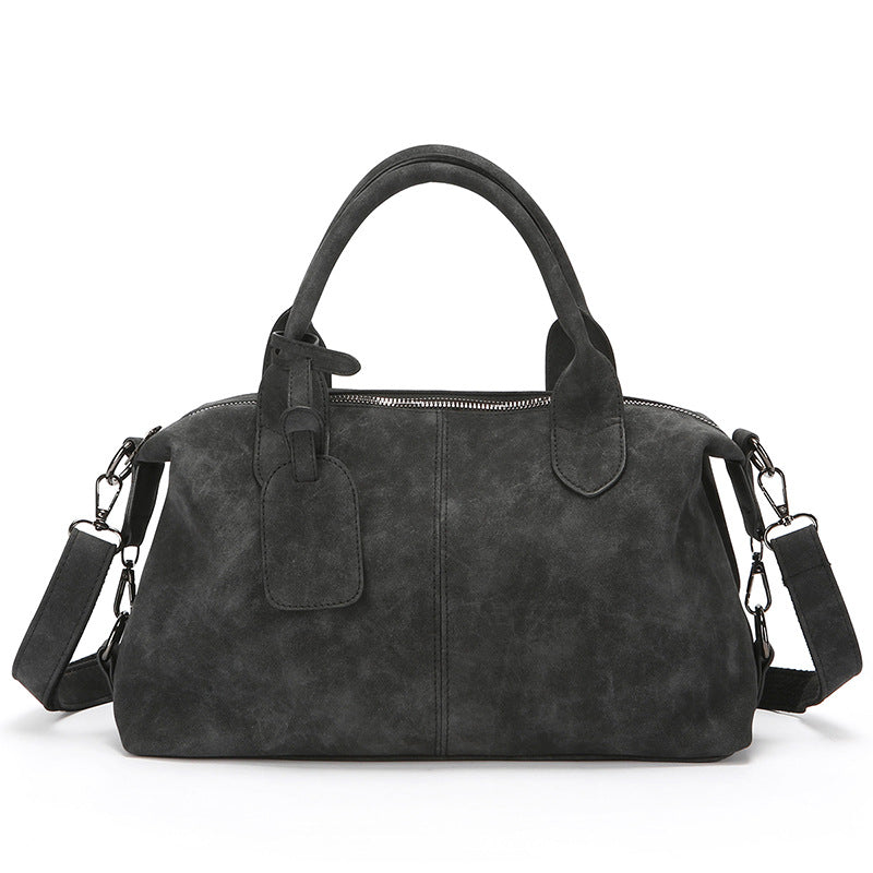 Women's Soft Leather Large Capacity Mom Boston Portable Commuter Women's Messenger Bag