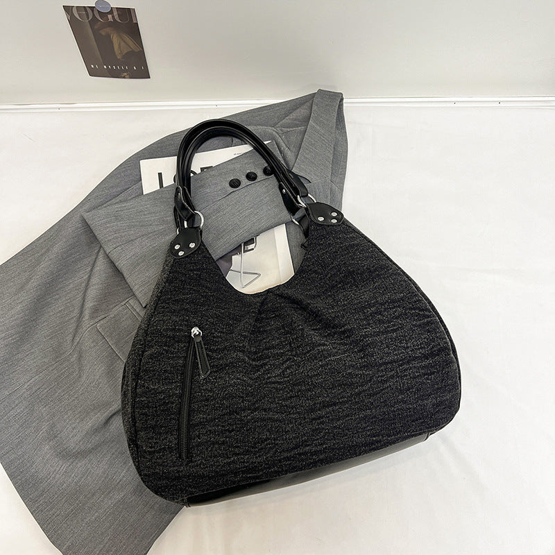 Women's Korean Style Polka Dot Fashion Retro Underarm Versatile Large Capacity Women's Shoulder Bag