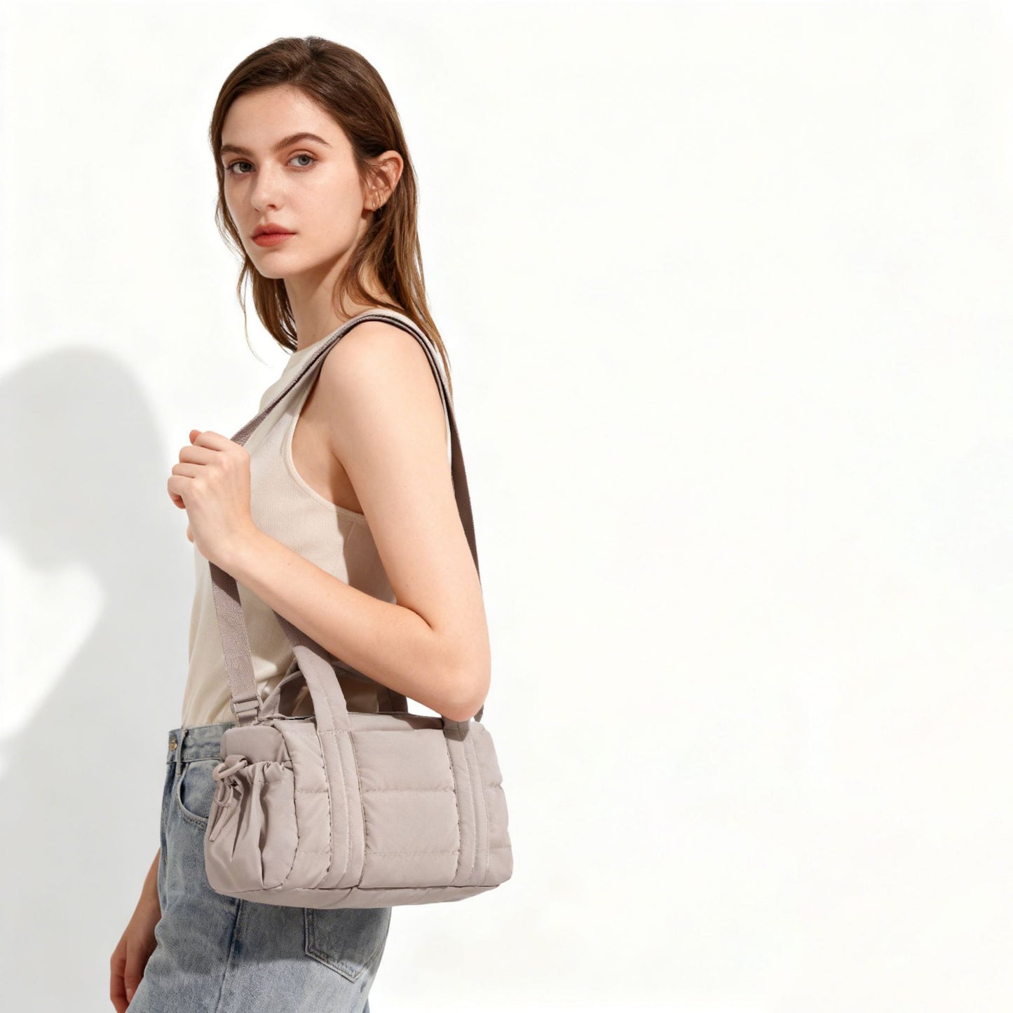 Women's High Quality Down Convenient Quilted Nylon Women's Messenger Bag