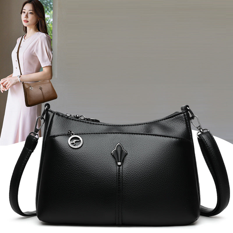 Women's Simple Advanced Texture Fashion Commuter Large Women's Shoulder Bag