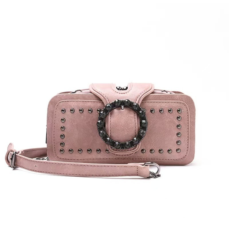 Women's Fashion Pouches Retro Chain Korean Style Small Square Bags