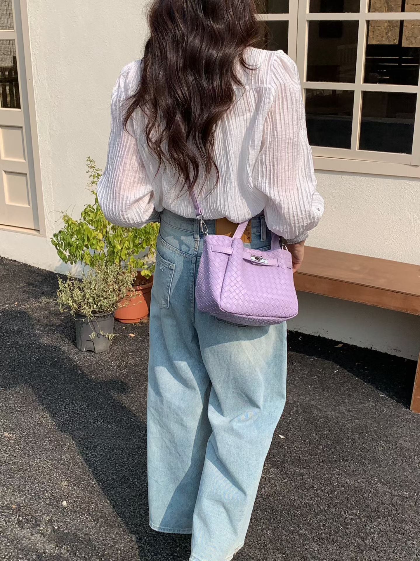 Women's Vintage Woven Pattern Hand Carrying Fashion Women's Handbag