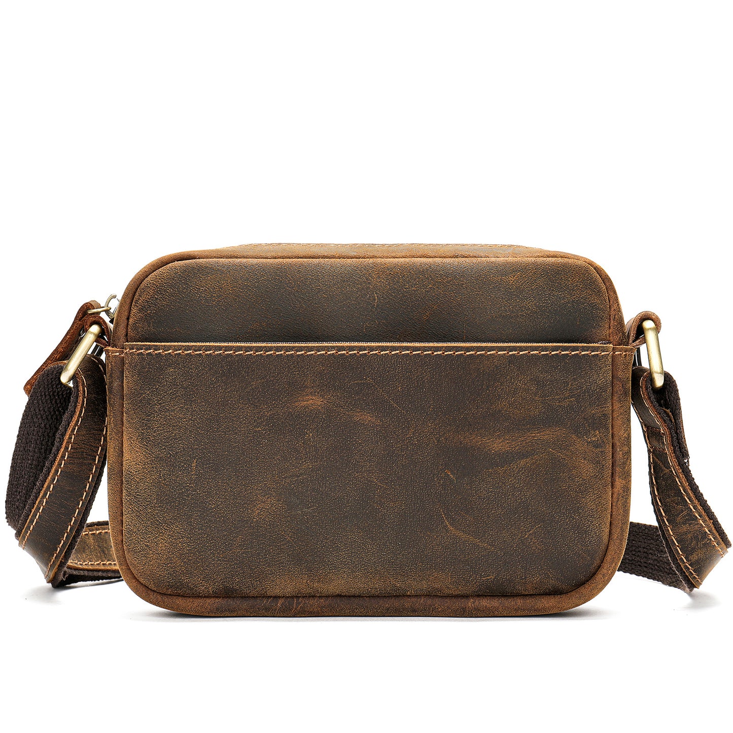 Men's Leather Fashion Crazy Horse First Layer Cowhide Men's Shoulder Bag